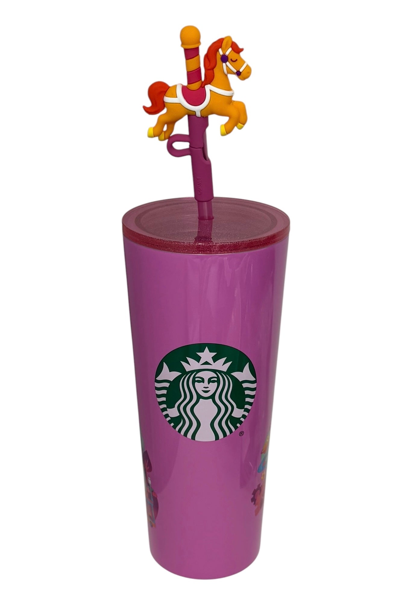 Disney World Starbucks Stainless Tumbler-Magic Kingdom Pink