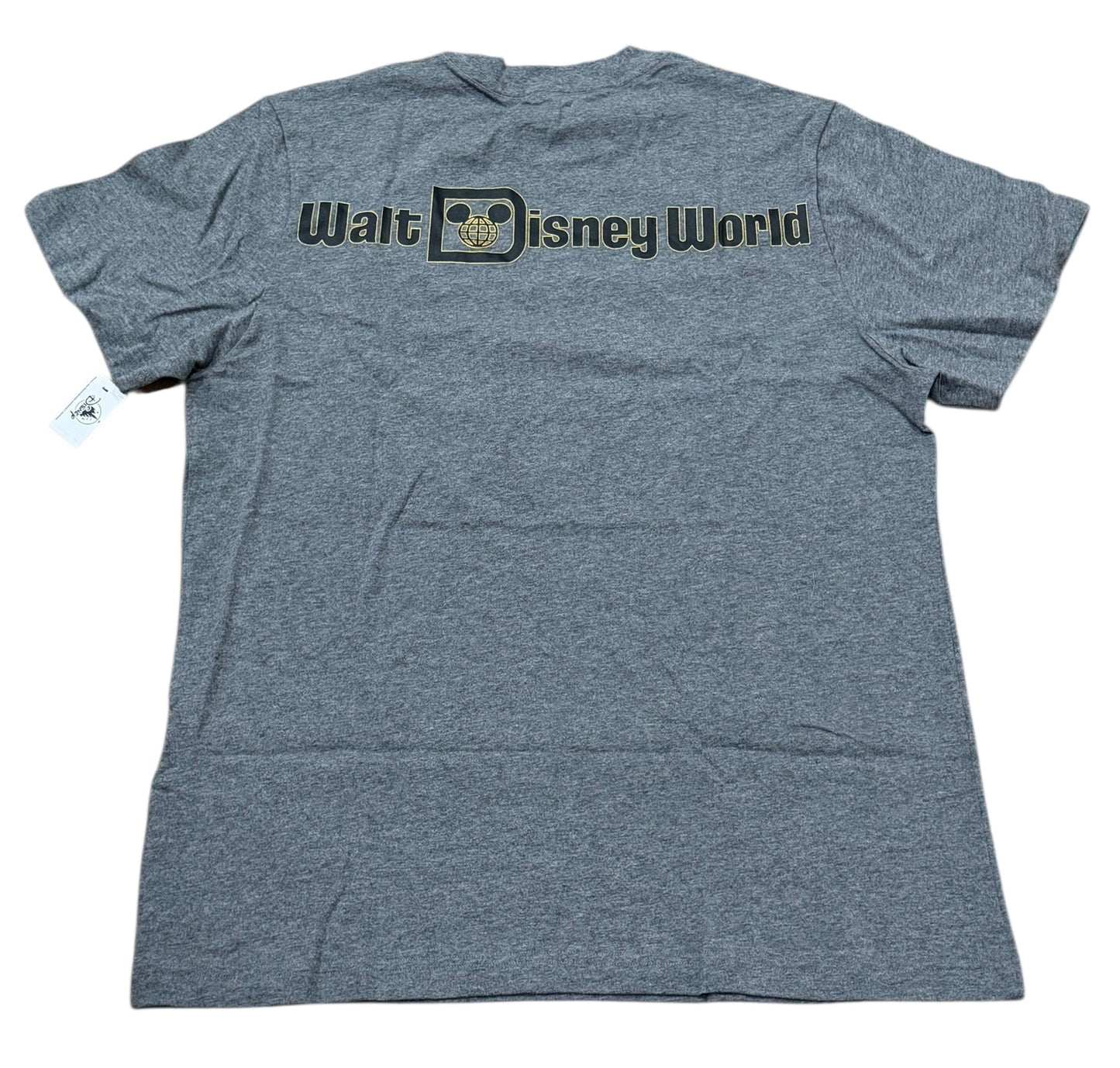 Walt Disney World Gold Castle Grey Shirt Large