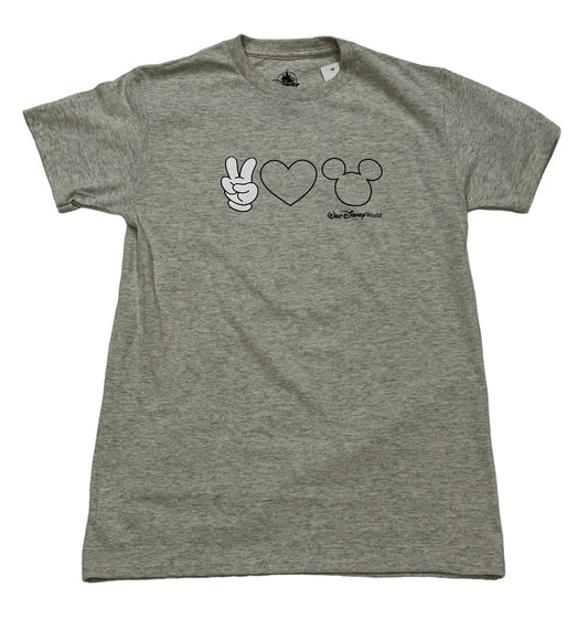 Disney Mickey Hand Peace, Heart, Mickey Head Shirt
