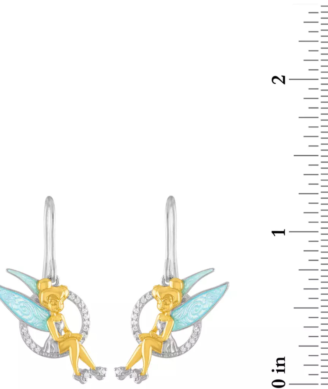 Disney Peter Pan Tinker Bell Rebecca Hook Earrings