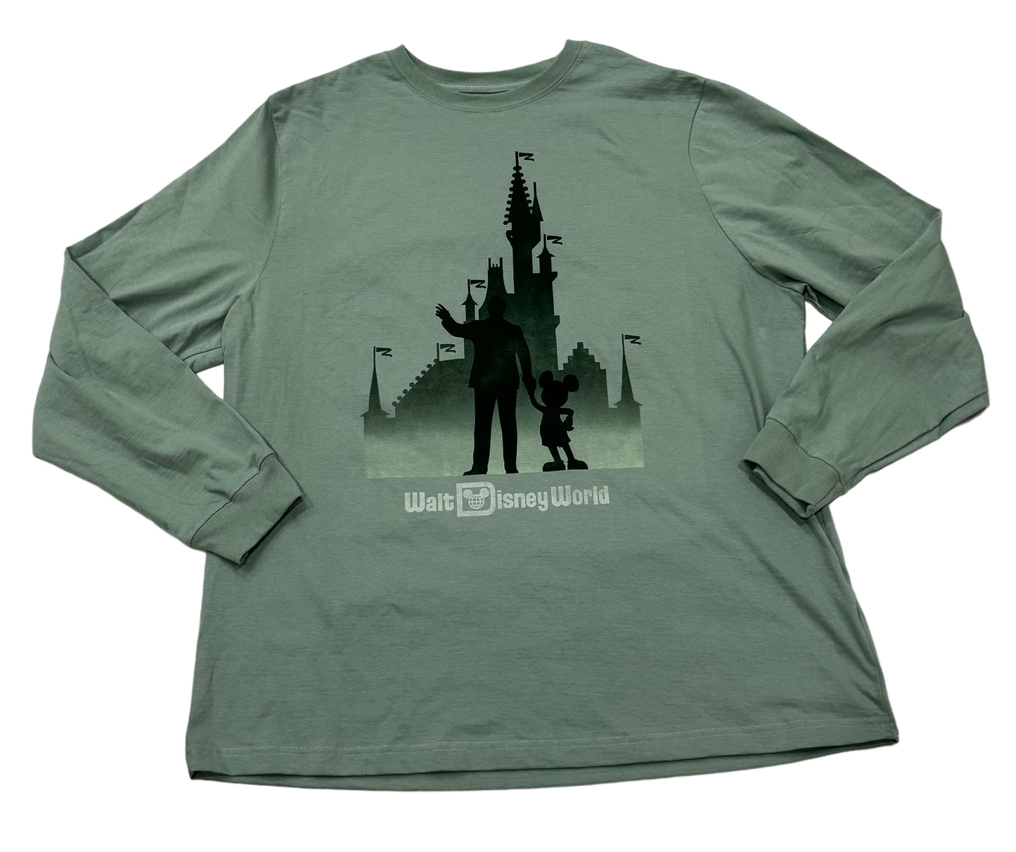 Walt Disney World Mickey & Walt Partners Castle Long Sleeve Shirt Large