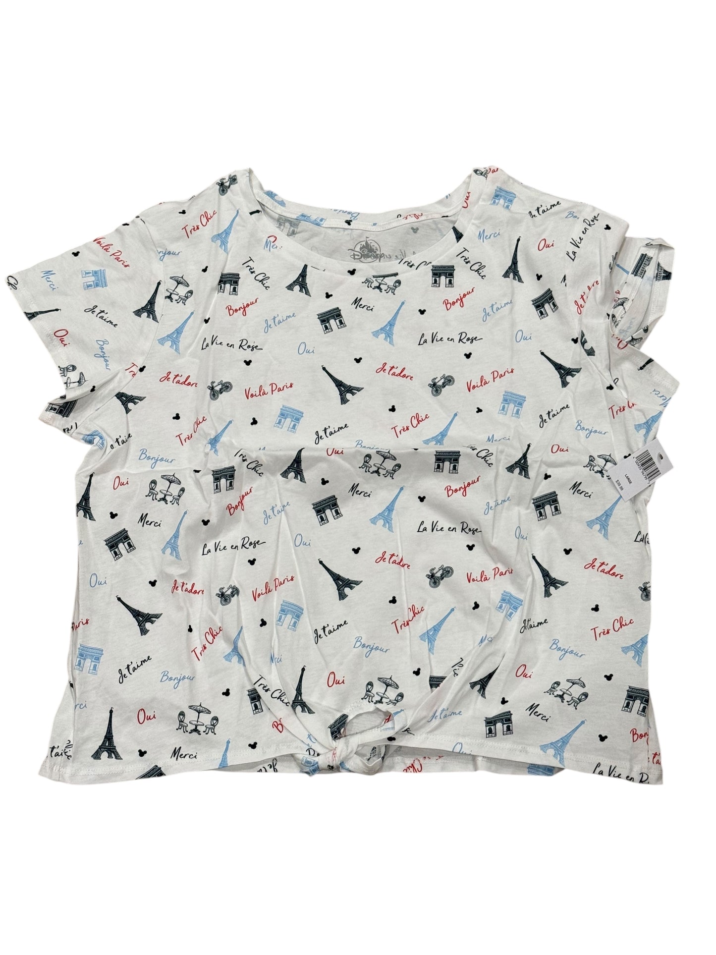 Disney Epcot France Mickey Girls Shirt Large