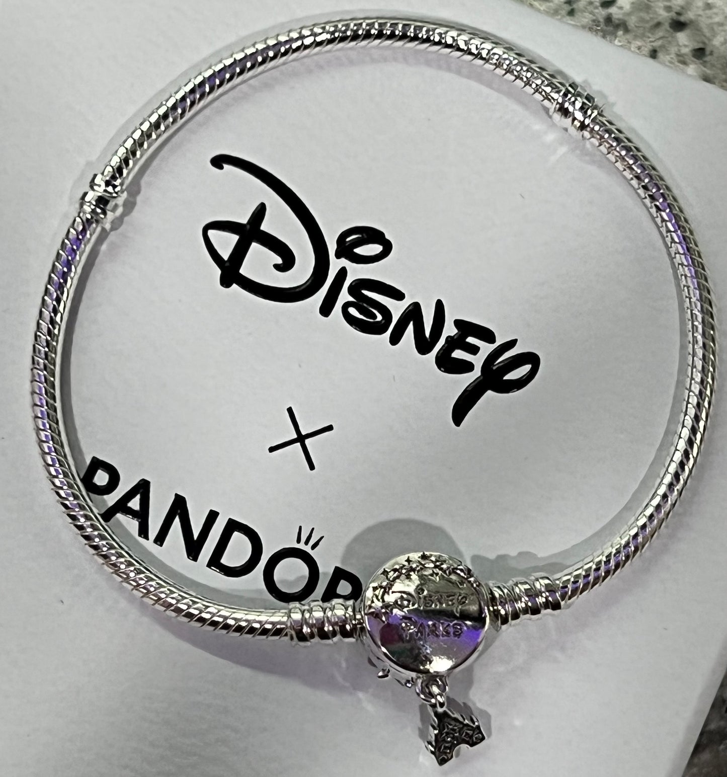 Disney Parks Castle with Pixie Dust Clip Pandora Snake Bracelet