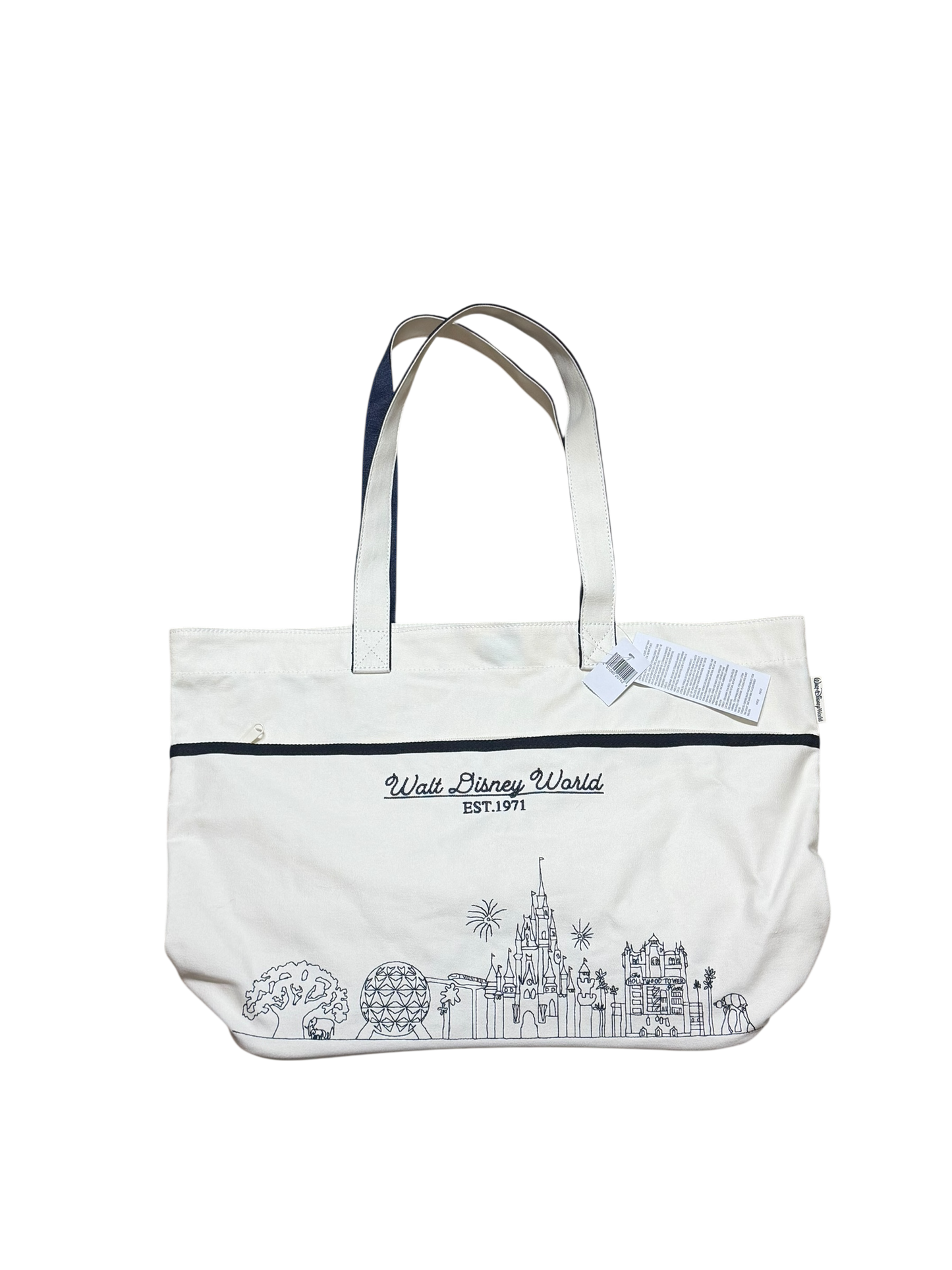 Walt Disney World 4 Parks Embroidered Tote Bag-Castle, Epcot