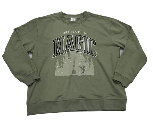 Disney Believe in Magic Embroidered Castle Pullover Sweatshirt