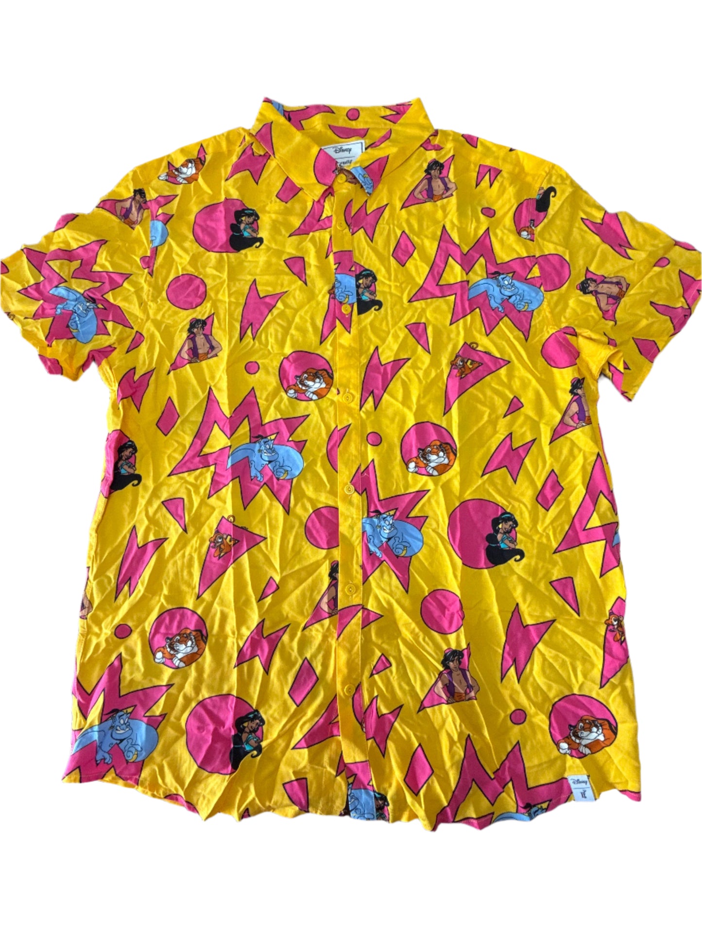 Disney Loungefly Aladdin Retro Button-up Camp Shirt - XL