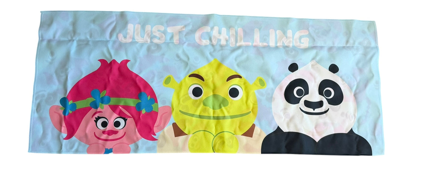 Universal Studios Cooling Towel-Shrek, Trolls, Kungfu Panda