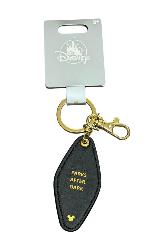 Disney Parks Color Block Bag Clip Keychain-Black Parks After Dark
