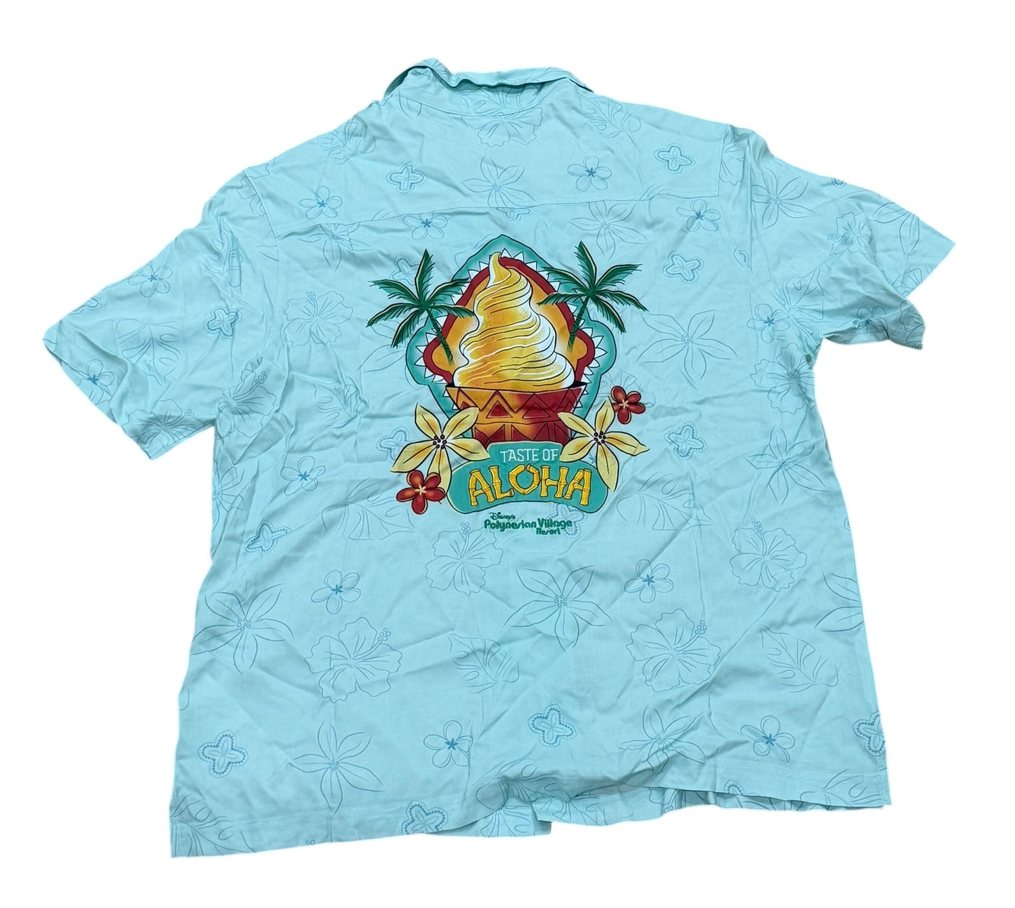 Disney Polynesian Village Resort Aloha Button Shirt-Dole Whip