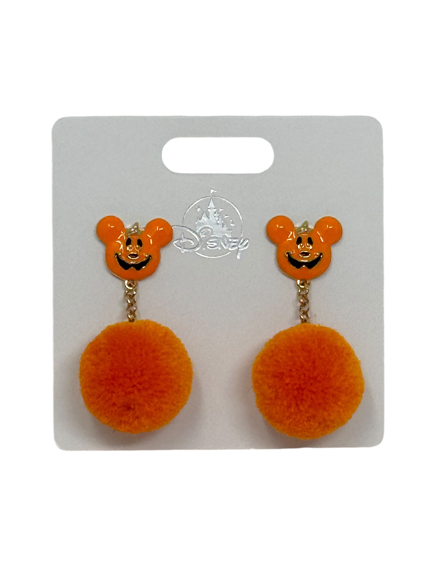 Disney Mickey Pumpkin Pom Pom Earrings