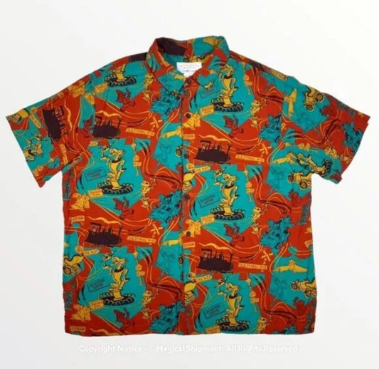 Walt Disney Mr Toad’s Wild Ride Button Woven Shirt