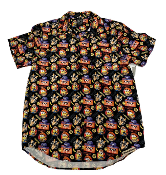 Universal Studios Villain Con Minions Woven Button Camp Shirt