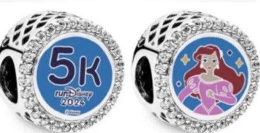 RunDisney Princess Half Marathon Weekend 2024 Pandora Charm-5k Ariel