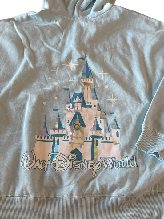 Walt Disney World Castle Women’s Pullover Hoodie Blue