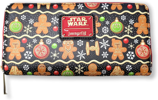 Disney Star Wars Loungefly Gingerbread AOP Wallet