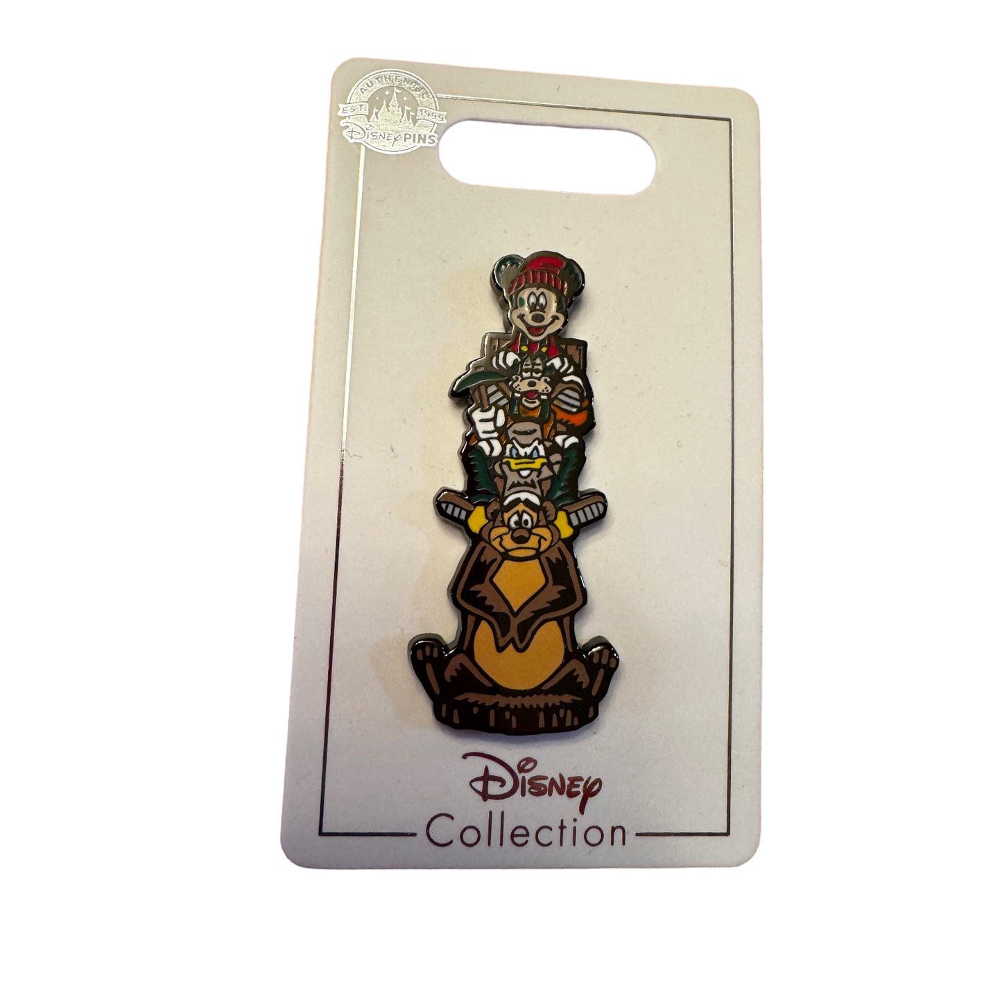 Disney Totem Pole Pin-Mickey, Donald, Humphrey