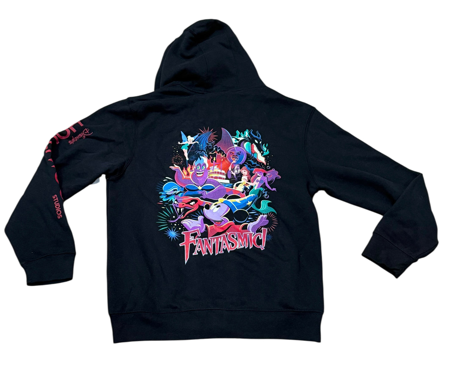 Disney Parks Sorcerer Mickey Fantasmic Zip Hoodie-Glow in the Dark