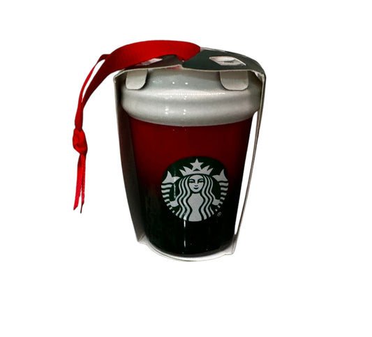 Starbucks Tumbler Ornament-Red/Green