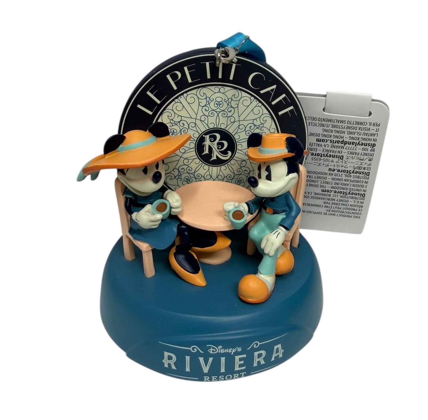 Disney Riviera Resort Mickey Minnie Ornament-Le Petite Cafe