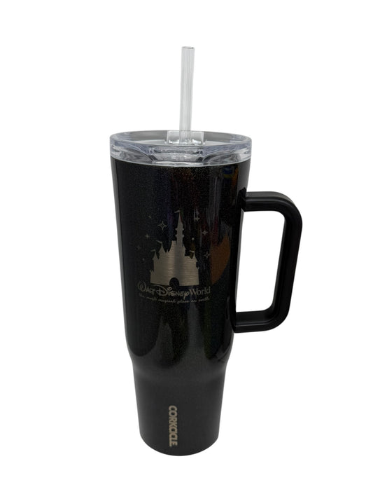 Walt Disney World Castle Corkcicle Tumbler 40oz Holographic Black