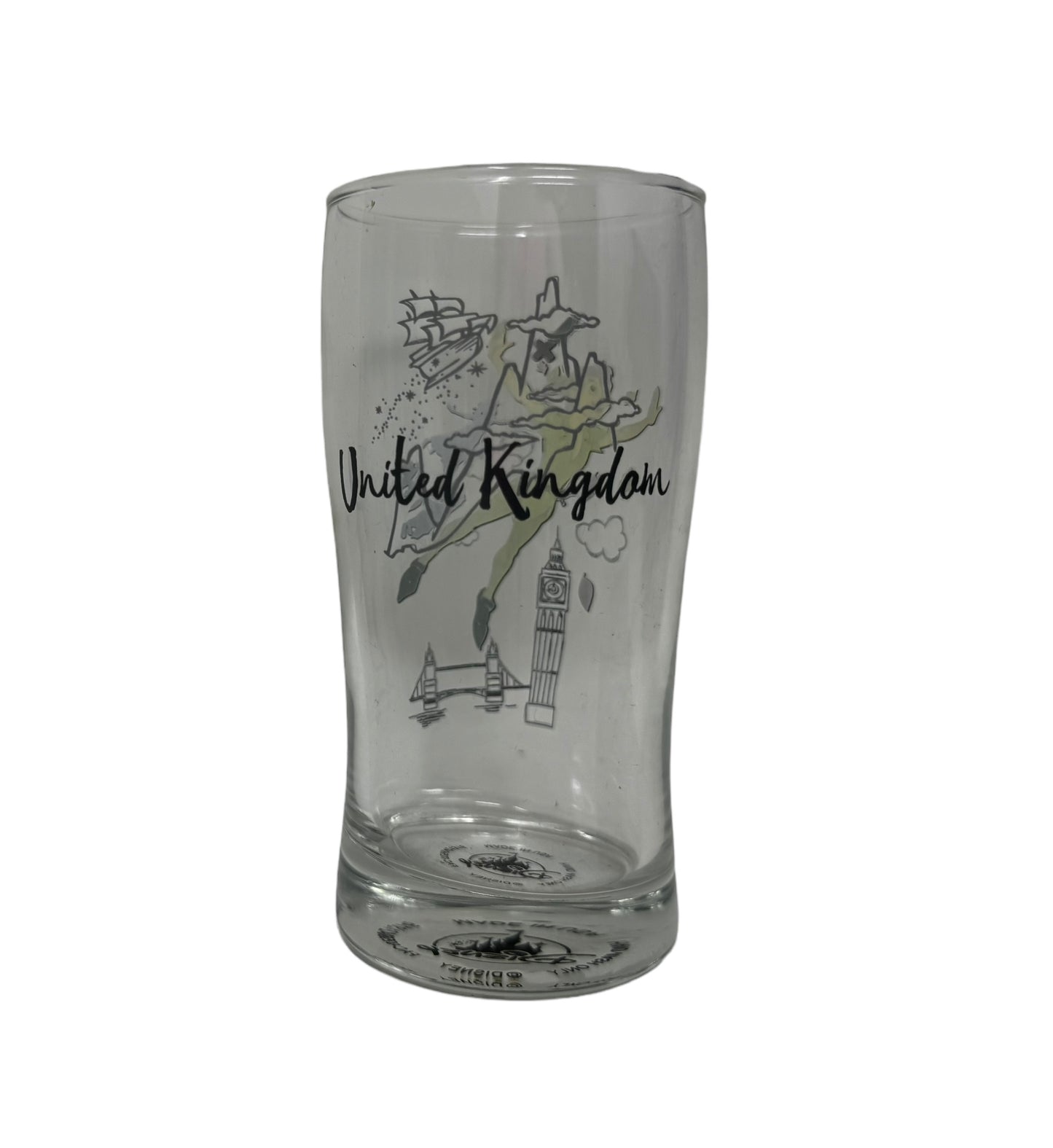 Disney Epcot United Kingdom Peter Pan Tinker Bell Glass