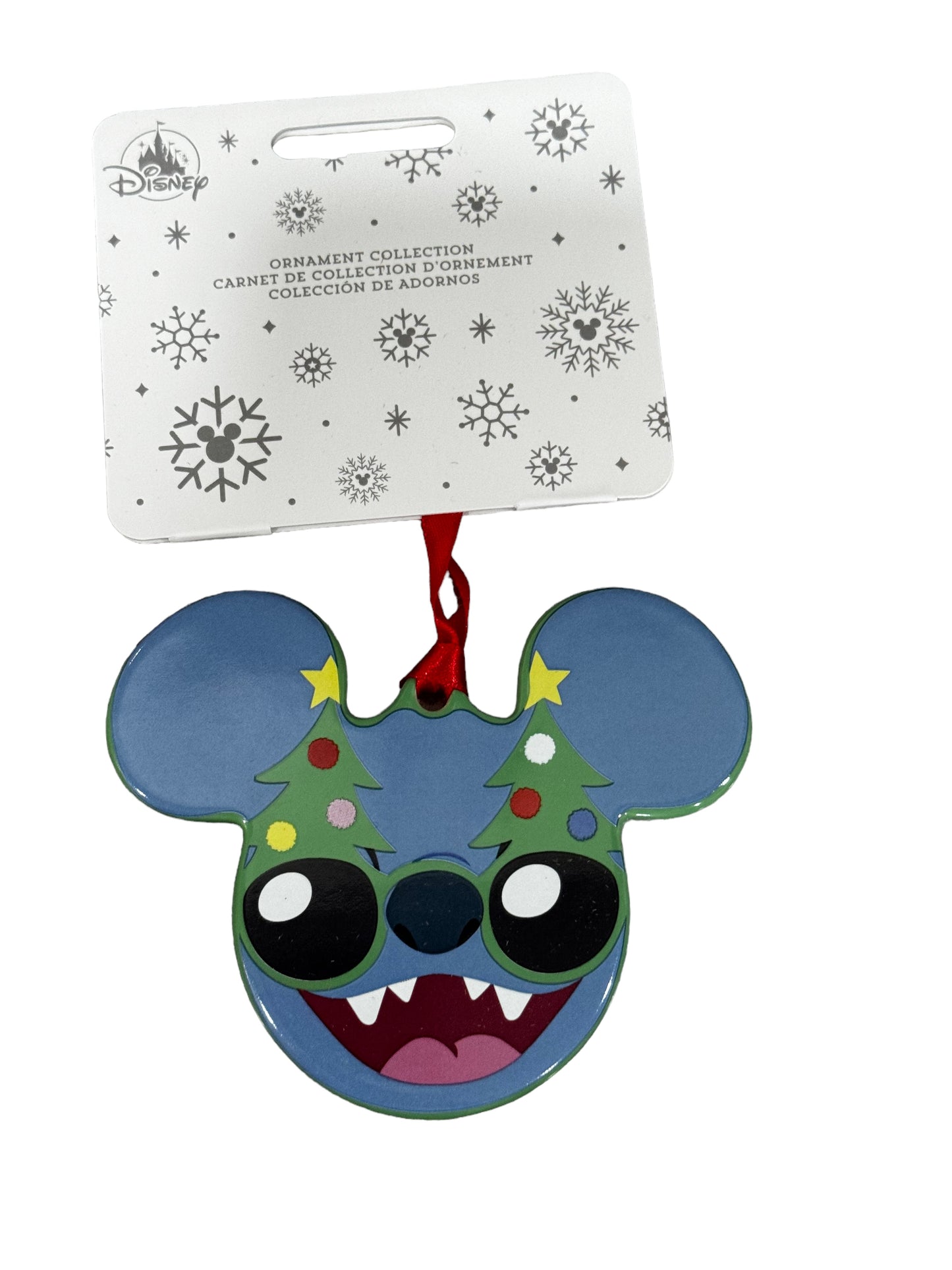 Disney Stitch Christmas Lights Mickey Head Ornament