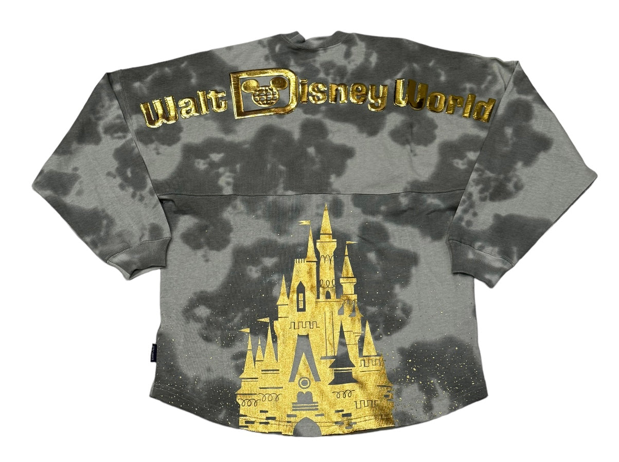 Walt Disney World Tie Dye Metallic Gold Castle Spirit Jersey