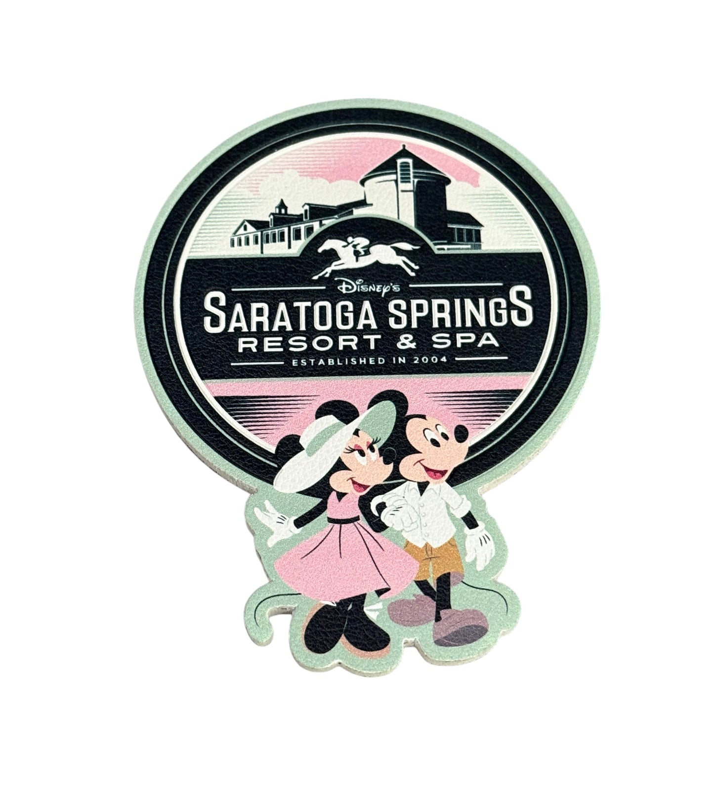 Disney Saratoga Springs Mickey & Minnie Magnet-Pink
