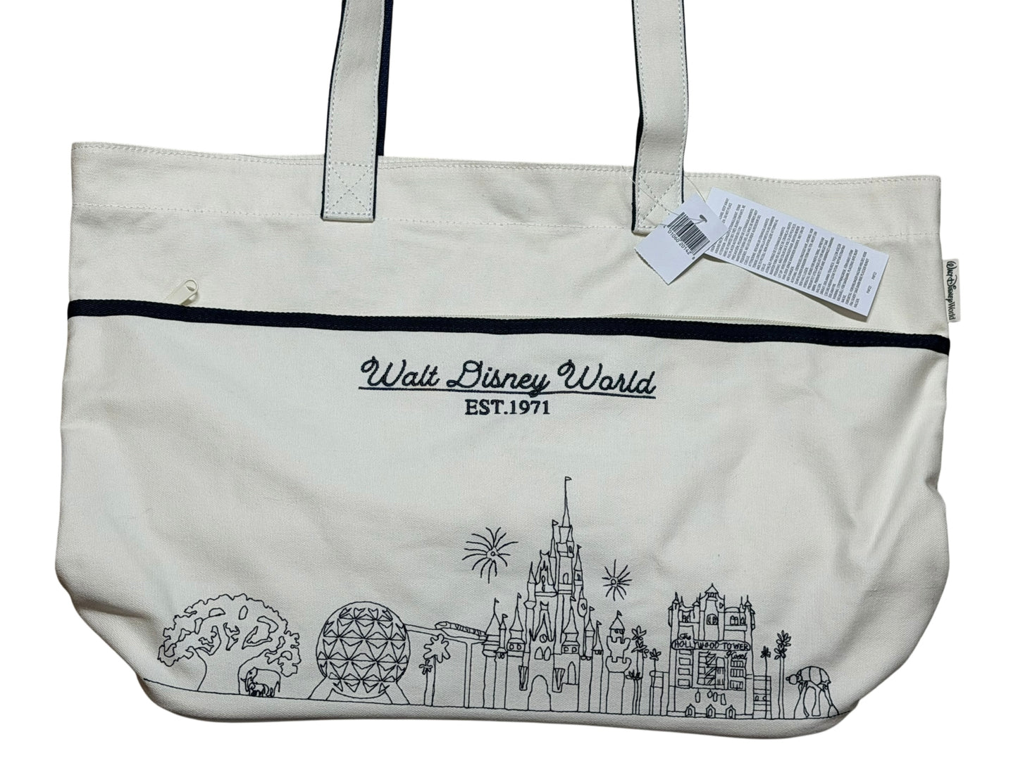 Walt Disney World 4 Parks Embroidered Tote Bag-Castle, Epcot
