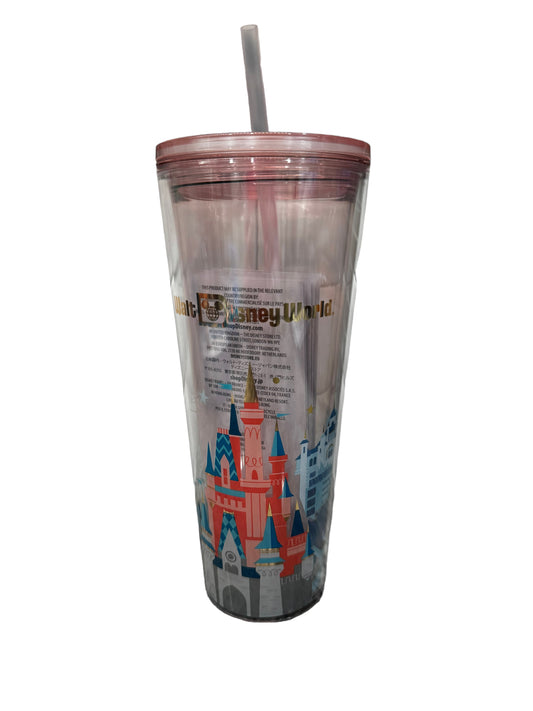 Walt Disney World 4 Parks Castle Acrylic Tumbler Cup