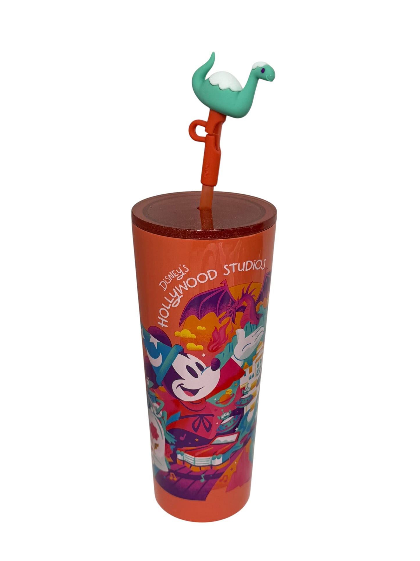 Disney World Starbucks Stainless Tumbler-Hollywood Studios Orange