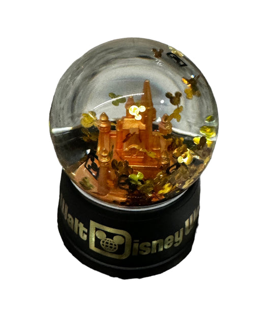 Walt Disney World Cinderella Gold Castle Mickey Glitter Water Globe