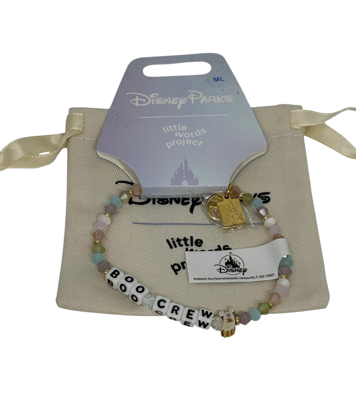 Disney Boo Crew Mickey Ghost Bracelet-Little Words Project