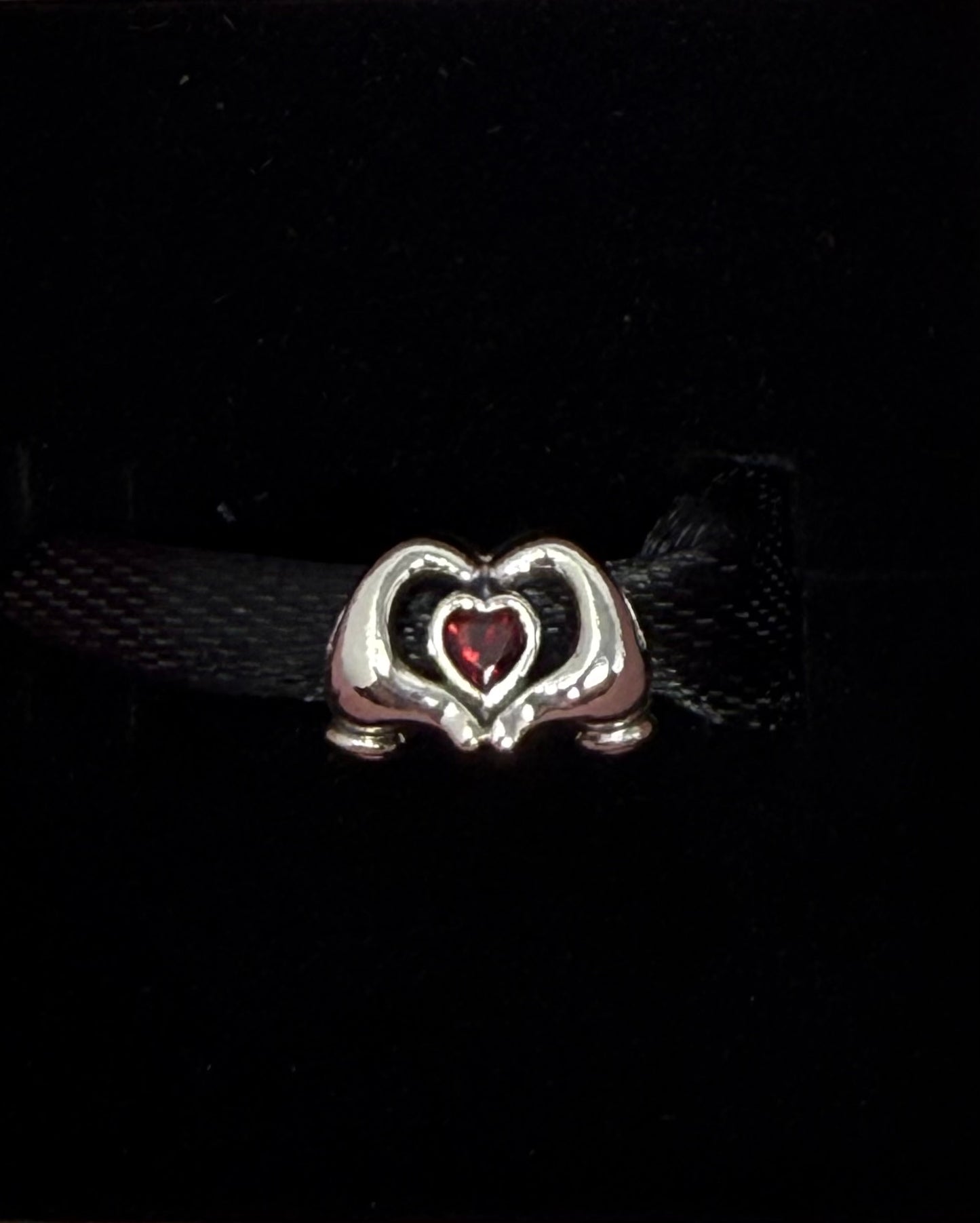 Disney Parks Mickey Heart Hands Pandora Charm