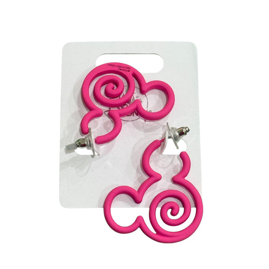 Disney Hot Pink Mickey Swirl Earrings