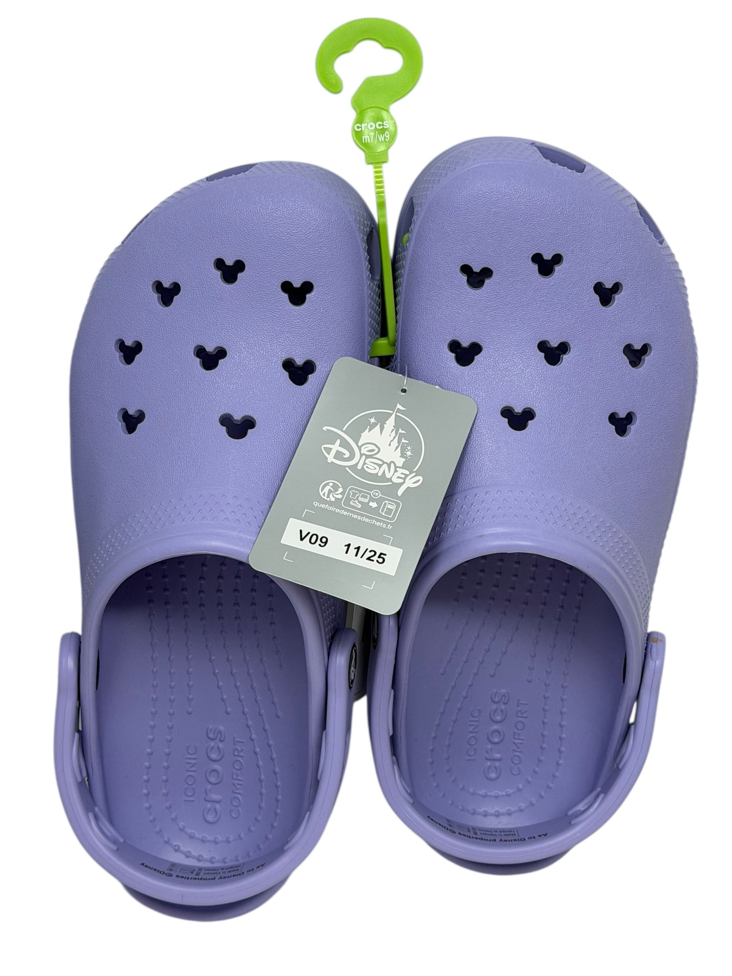 Disney Lavender Purple Mickey Head Icon Crocs 8/10