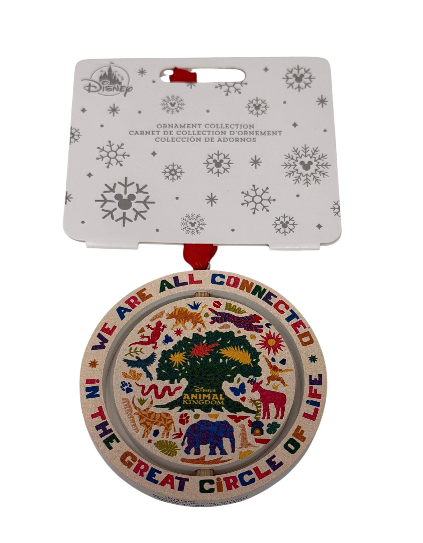 Disney Animal Kingdom Mickey Wooden Ornament-Circle of Life