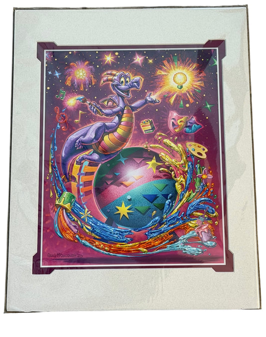 Disney Epcot Figment at the Festival of the Arts Greg McCullough Matted Print