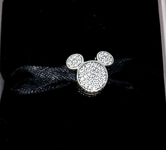 Disney Parks Mickey Icon Rhinestone Pandora Clip Charm