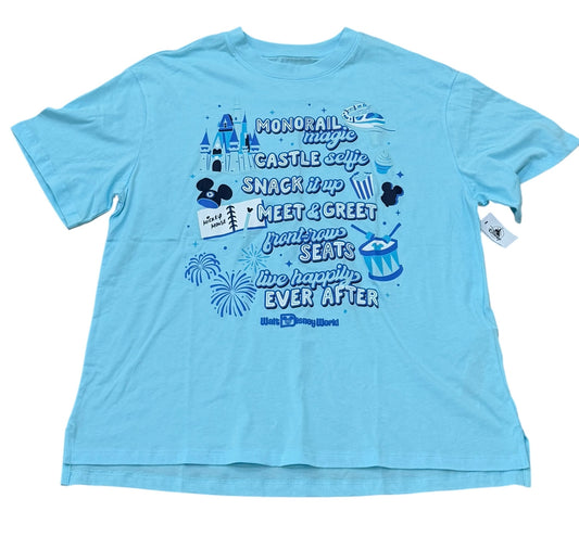 Walt Disney World Shirt-Happily Ever After-Monorail, Snack, Caste