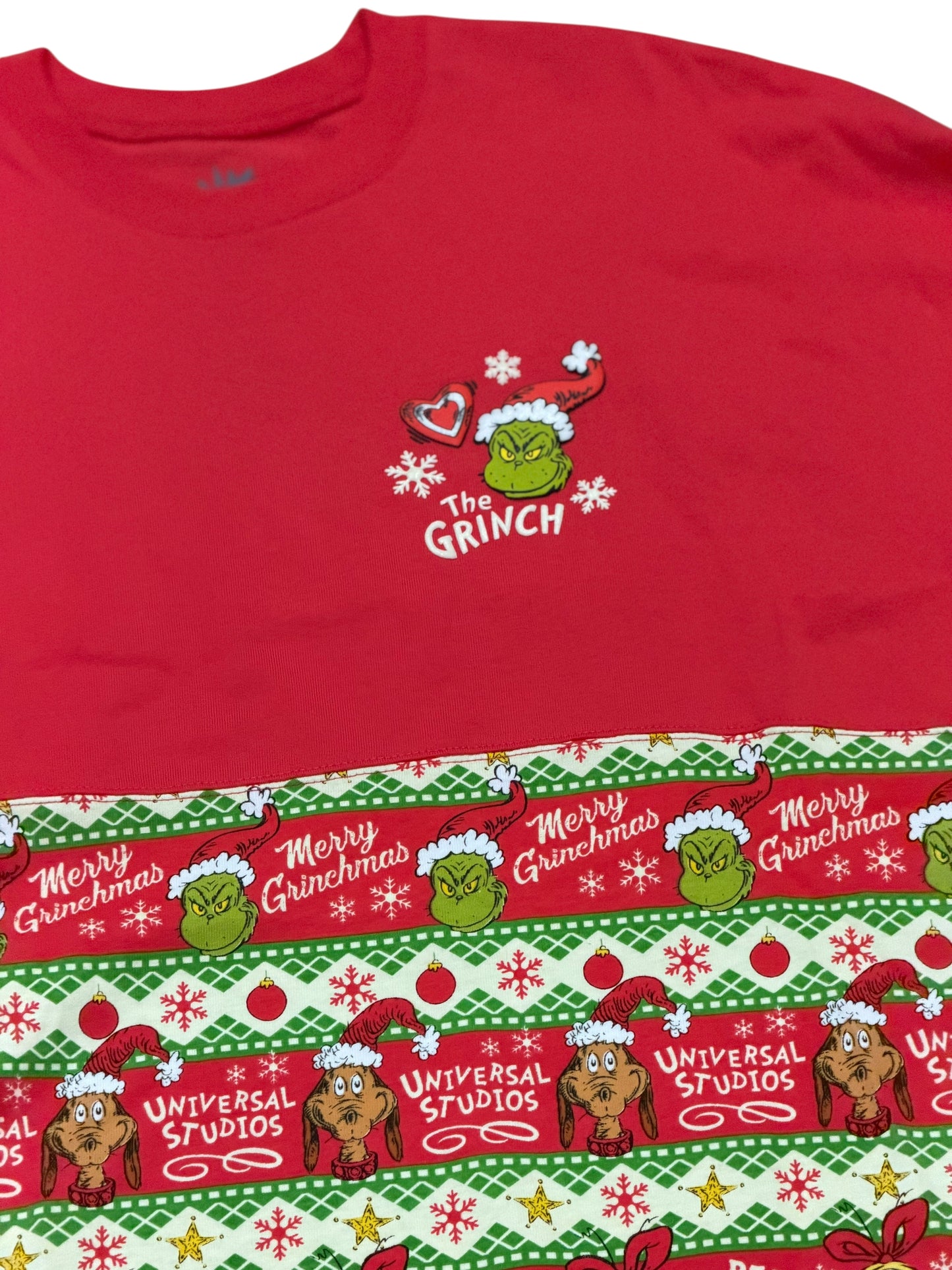 Universal Studios Merry Grinchmas Spirit Jersey-Ugly Sweater Grinch