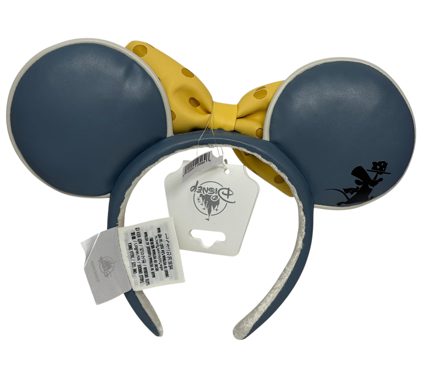 Disney Epcot France Ratatouille Remy & Emile Ears Headband Cheese Bow