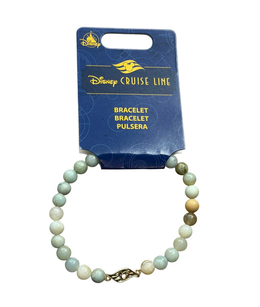 Disney Cruise Line Logo DCL Bead Bracelet-Light Green Multi