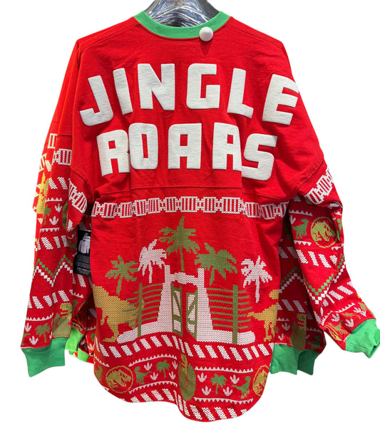 Universal Studios Jurassic Park Spirit Jersey Jingle Roars Christmas Ugly Sweater