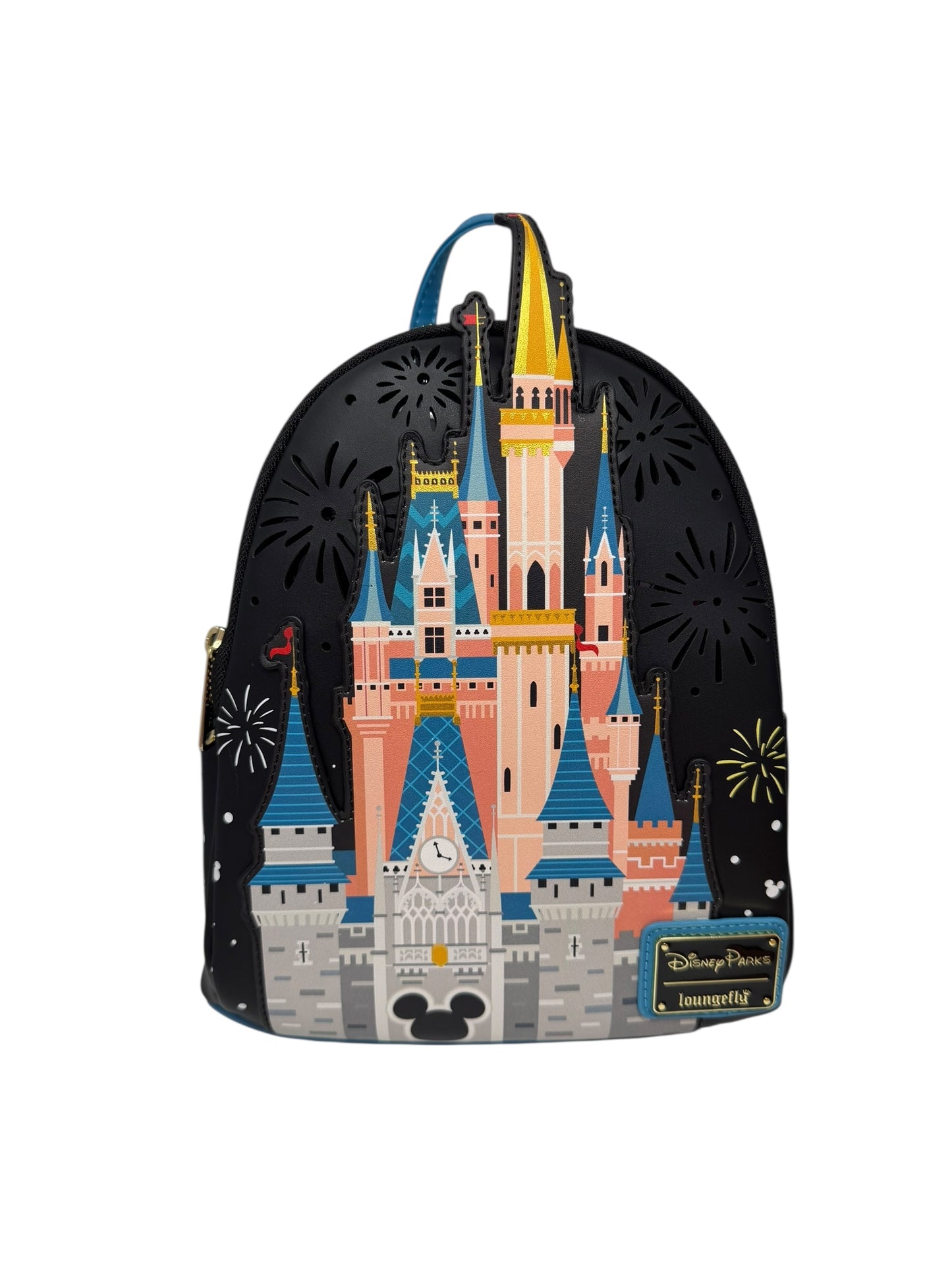 Walt Disney World Castle Fireworks Loungefly Backpack Light Up