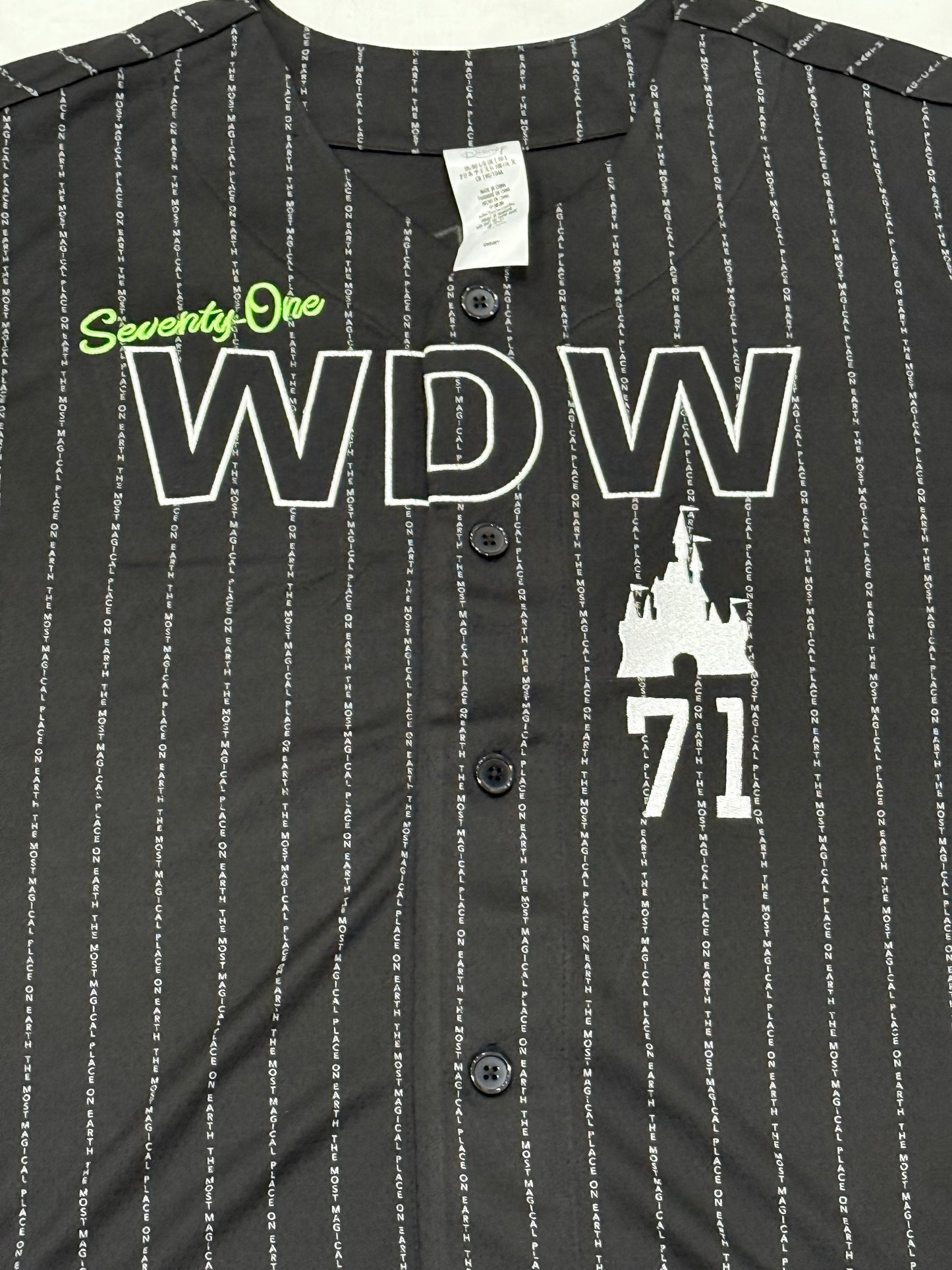 Walt Disney World Castle 71 Baseball Jersey