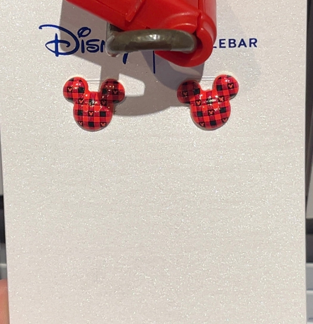 Disney Parks Mickey Plaid Baublebar Earrings