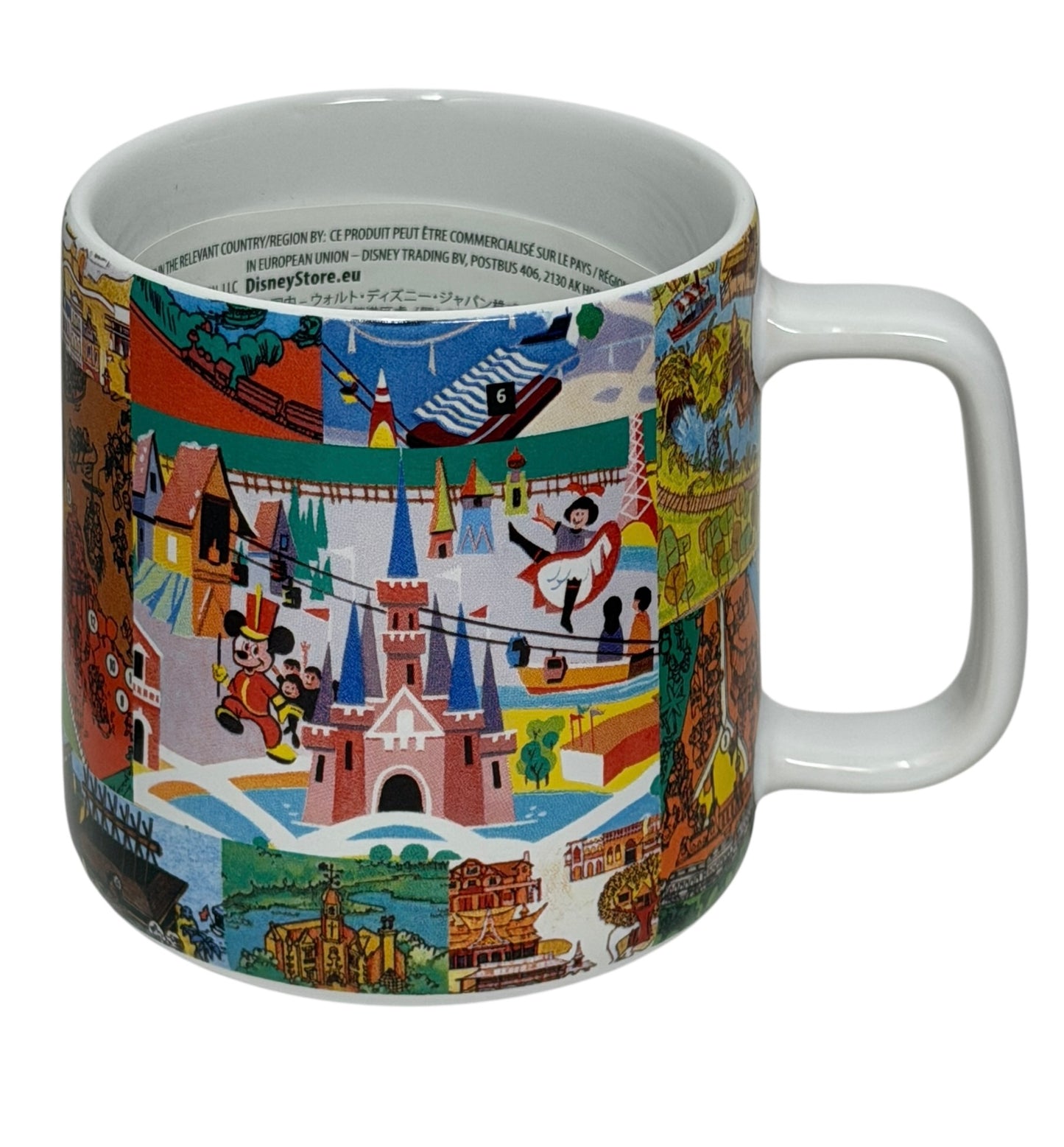 Disney Parks Map Brouchure Icons Retro Mug