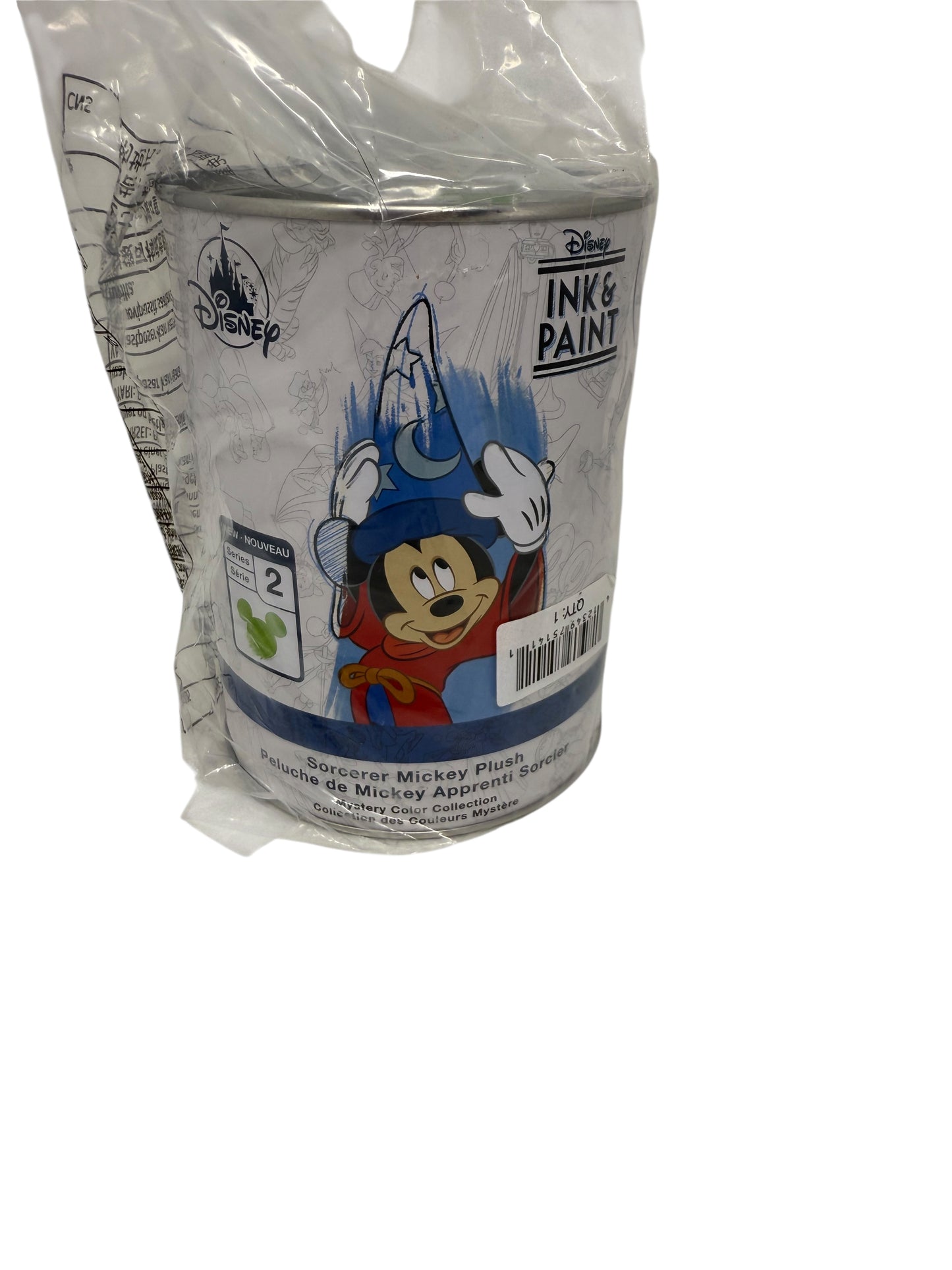Disney Ink and Paint Sorcerer Mickey Mystery Plush Paint Can Series 2