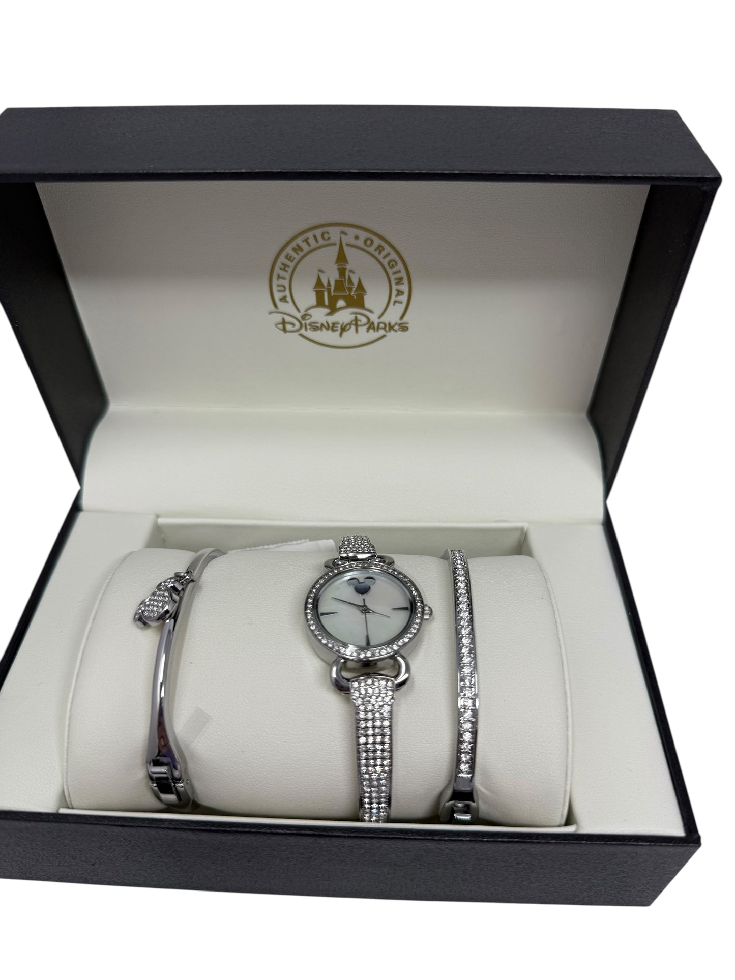 Disney Mickey Watch & Bracelet Bangle Crislu Set